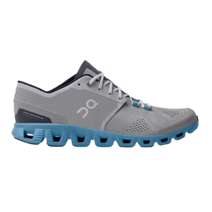 Cloud X Gray on Blue Shoes